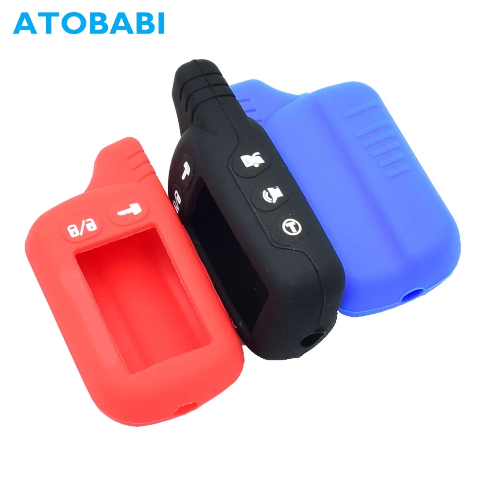 

ATOBABI TZ-9010 Silicone Key Case Remote Cover for Tomahawk LCD SL-950 TZ-9030 TZ-9030-24V TZ-9031 TZ-7010 TZ-9020 Car Alarm