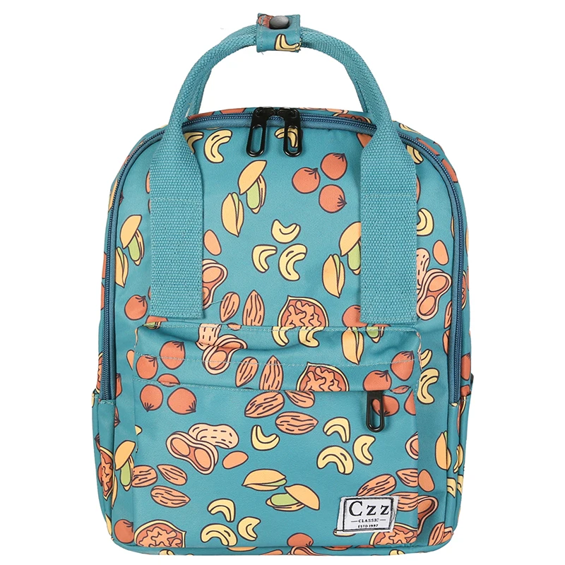

2017 Fashion Nut Printing Backpack Women Small Canvas Tote Backpack School Bags For Teenager Girls Students Travel Shoulder Bag