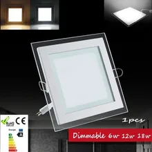 1 шт. затемнения светодиодный панельный светильник Встраиваемый светодиодный потолочный светильник AC85-265V светодиодный вниз светильник SMD 5730 6W12W 18 Вт теплый/холодный белый Крытый светильник Инж