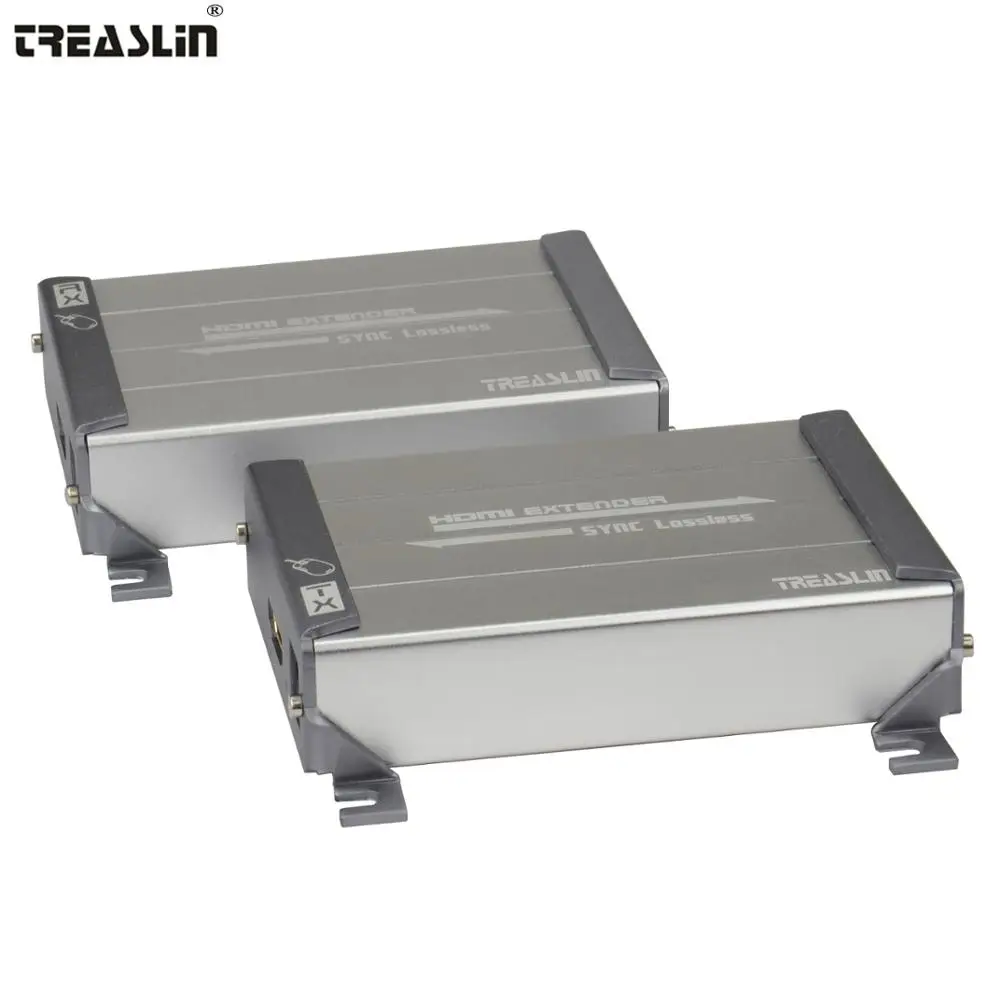 TreasLin KVM HDMI Extender for Computer 80 Meters USB HDMI Transmission over Cat5 Cat5e Cat6 LAN
