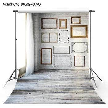 

Photography Background White Curtains Gray Wood Floor Indoor Photography Backdrop for Wedding Photoshoot Customized Photo Props