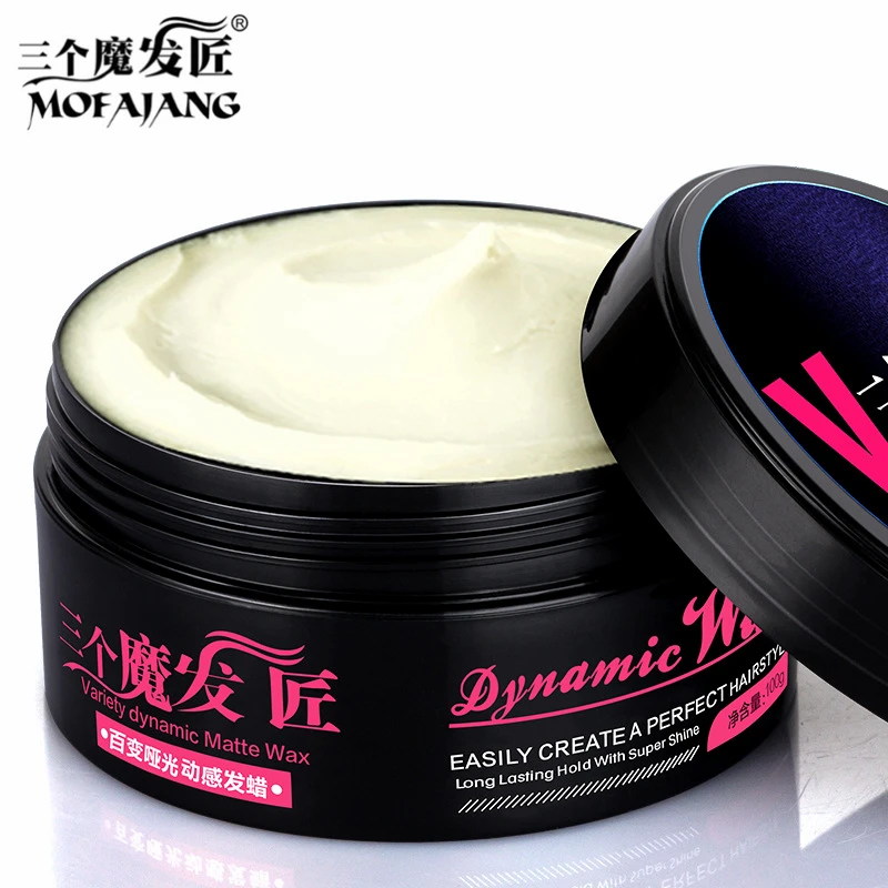 

MOFAJANG Professional Men Matte Hair Wax Cream Strong Lasting Fluffy Wax Hair Styling Type Hair Pomade Matte Travel Size 100g