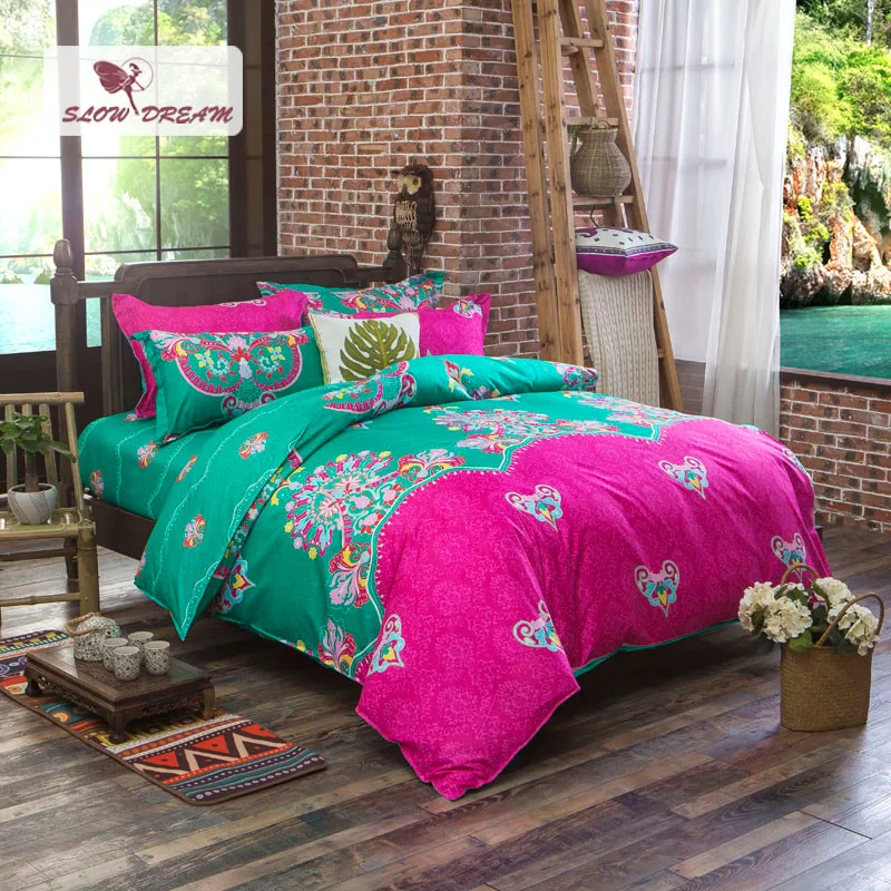 SlowDream Bohemian Bedding Set Polyester Bedclothes for Home Qualified