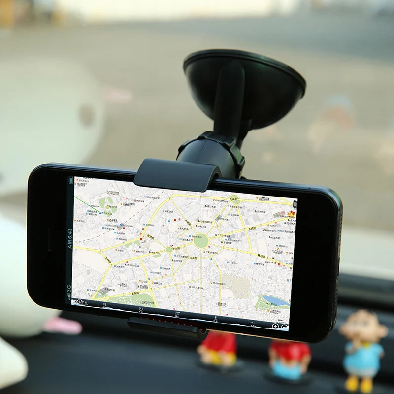 Черный 360 Вращение Регулируемая подставка на лобовое стекло присоска держатель кронштейн для смартфона gps навигация автомобильный Стайлинг