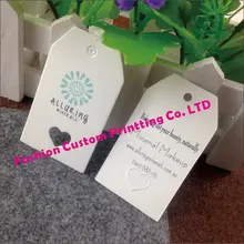 Штамповочнная форма бирка индивидуальный логотип белые бирки пользовательское имя дизайн MOQ: 1000 шт