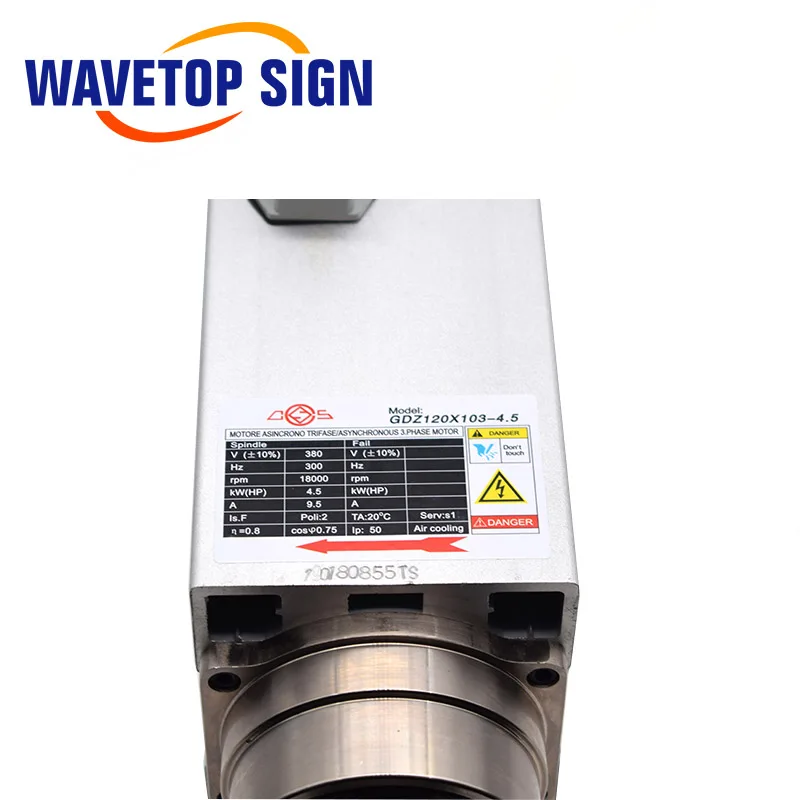 WaveTopSign воздушное охлаждение шпинделя 4.5kw GDZ120* 103-4,5 ЧПУ шпинделя 4.5kw 380 V 9.5A патрон гайка ER32