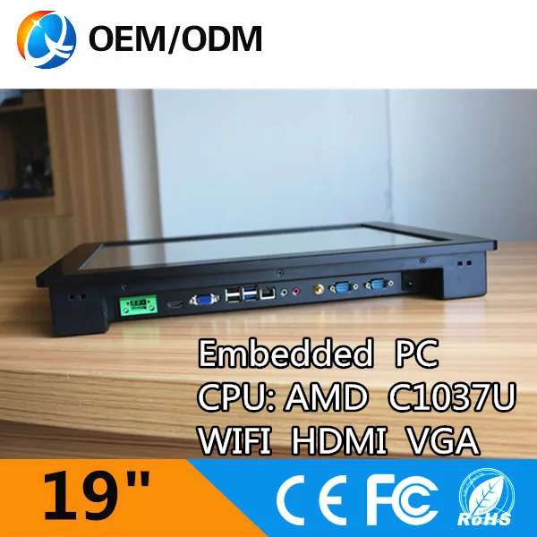 19 tablet pc all in one computer industry touch screen Resolution 1280x1024 with Intel celeron C1037U