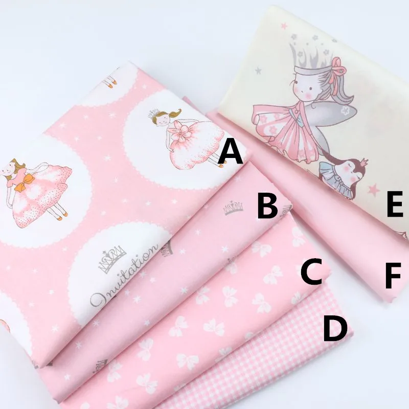 

160CM*50CM fairy tale princess cotton fabric sewing baby cloth infant linens kids bedding fabric cushion patchwork sewing tissue