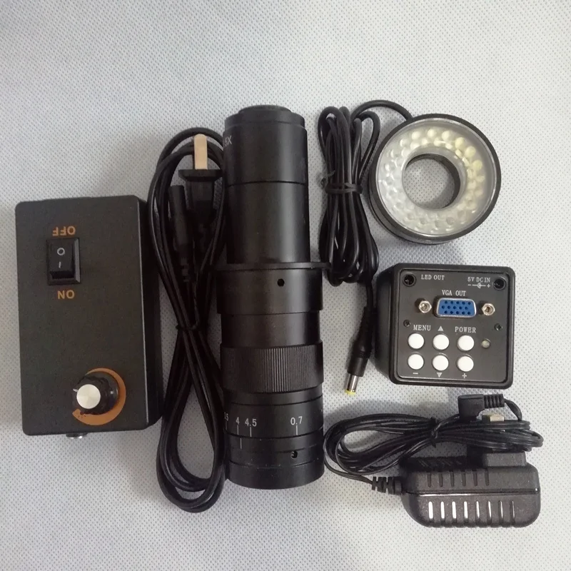 Цифровой микроскоп FGHGF VM-10A 180X Times зум-объектив 0 7-x C-Mount камера VGA 2 миллиона