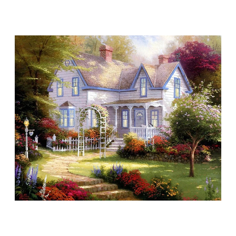 Diamond Embroidery Dream House 50x40cm Diamond Mosaic Diy Diamond Painting Drill Rhinestone Pasted Full Crafts Needlework