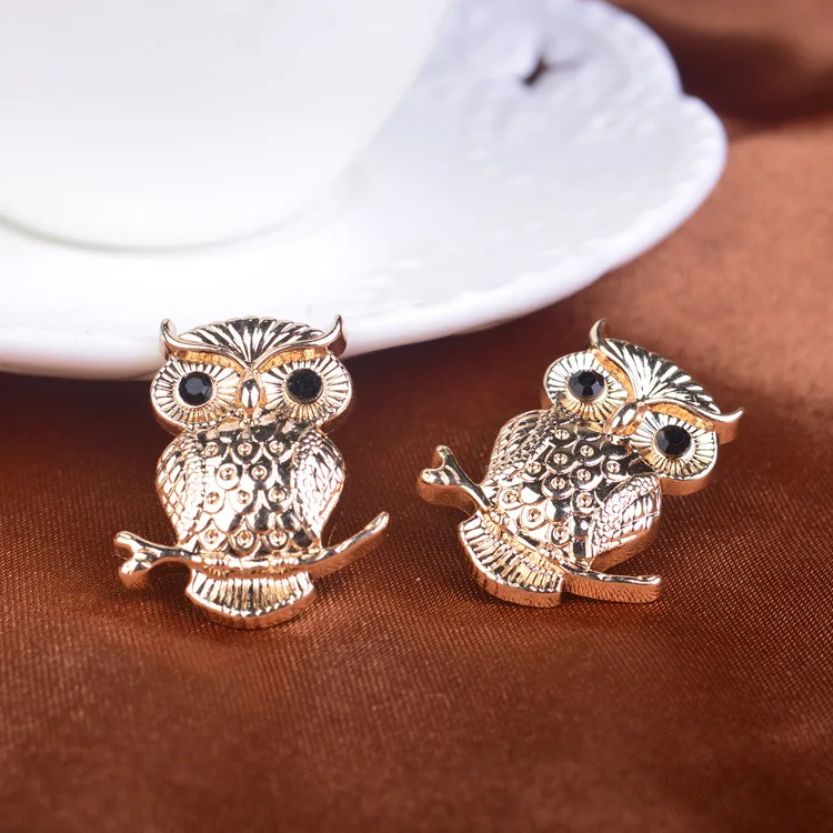 

Korean Style Of Vintage Animal Small Brooch Cartoon Owl Men's Suit Collar Button