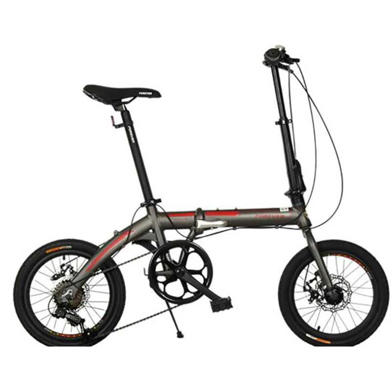 Clearance Folding Bicycle Aluminum Alloy 16 Inch 7 Speed Aluminium Front And Rear Disc Brake 4 Clearance Folding Bicycle Aluminum Alloy 16 Inch 7 Speed Aluminium Front And Rear Disc Brake 4