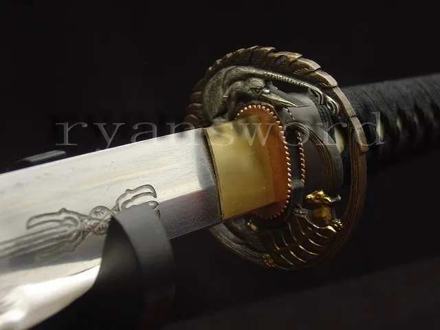 Высокое Качество Комбинированный Материал кран и черепаха японская Цуба Катана самурайский меч