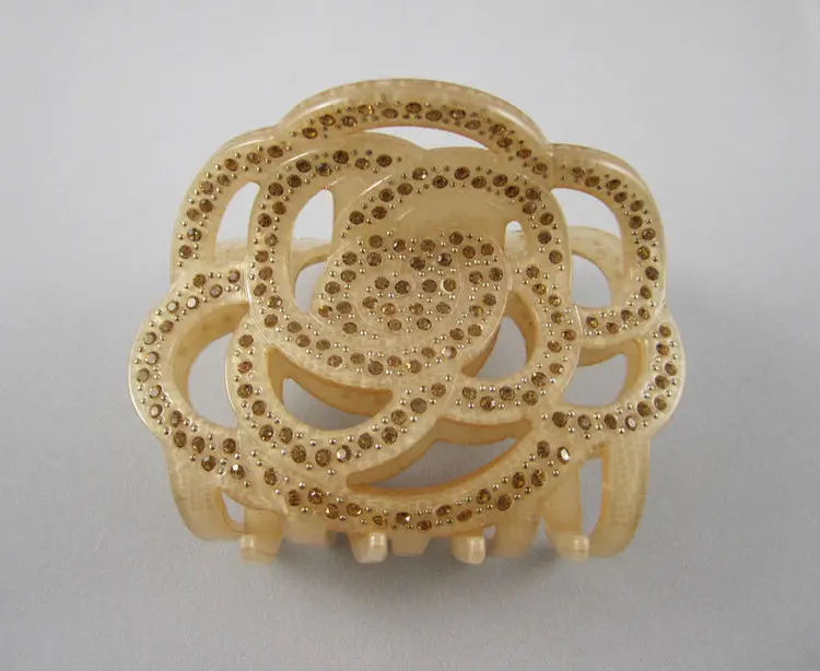 

Eye-catching Full Rhinestone Hair Claw Acrylic Wedding Hair Clip Grip Chuck Headdress Fashion Jewelry Crystal Headwear 5 Colors