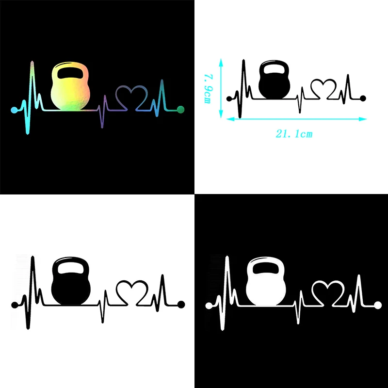 Kettlebell Lock Lifeline Heartbeat аппликация автомобильная наклейка виниловая Автомобильная