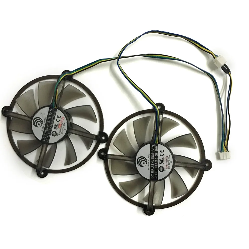 

2Pcs/Lot PLA08015B12HH 12V 0.35A 85mm DC Brushless Cooling Fan Two Ball Bearing Cooler