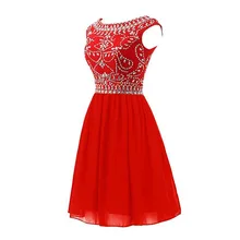 Kurze Brautkleider 2016 Elegante U-ausschnitt Flügelärmeln Perlen Low Back Mini Homecoming Kleid Formales Partei-kleider Vestidos