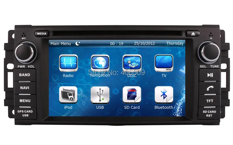 Top Car DVD Player GPS Navigation for Chrysler Sebring 300C with Radio BT TV USB SD AUX Ipod Audio Stereo 0