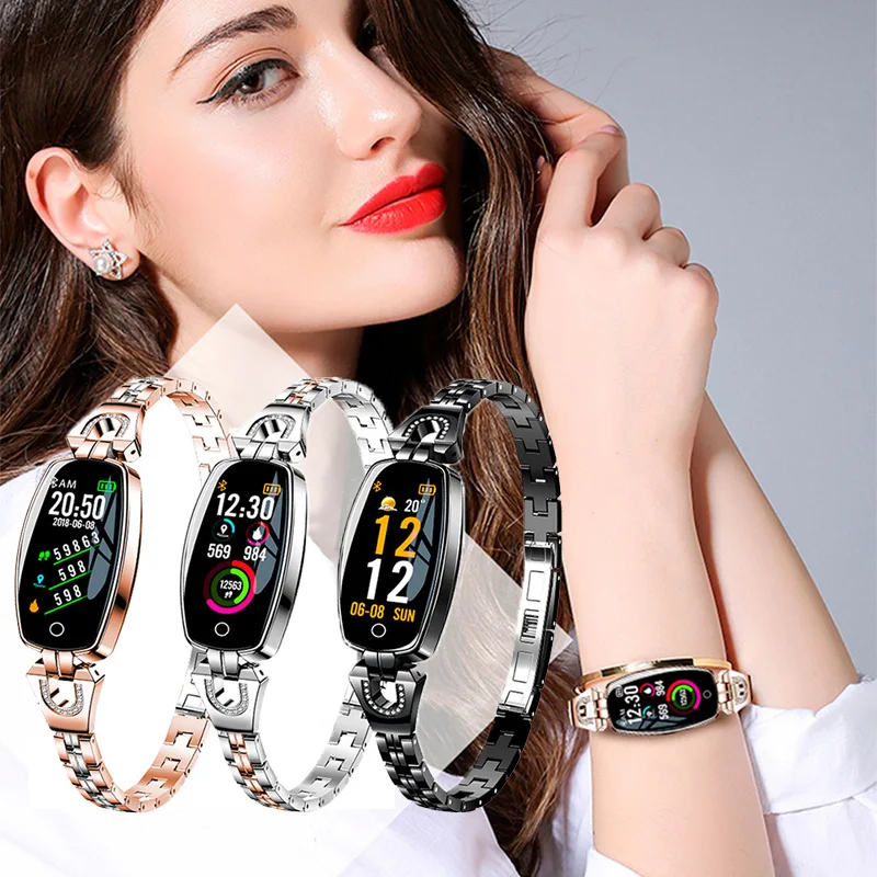Luxury Ladies Smart Watch LED Digital Women Watches Fashion Remote Camera WristWatch Stainless Steel Clock relogio inteligente