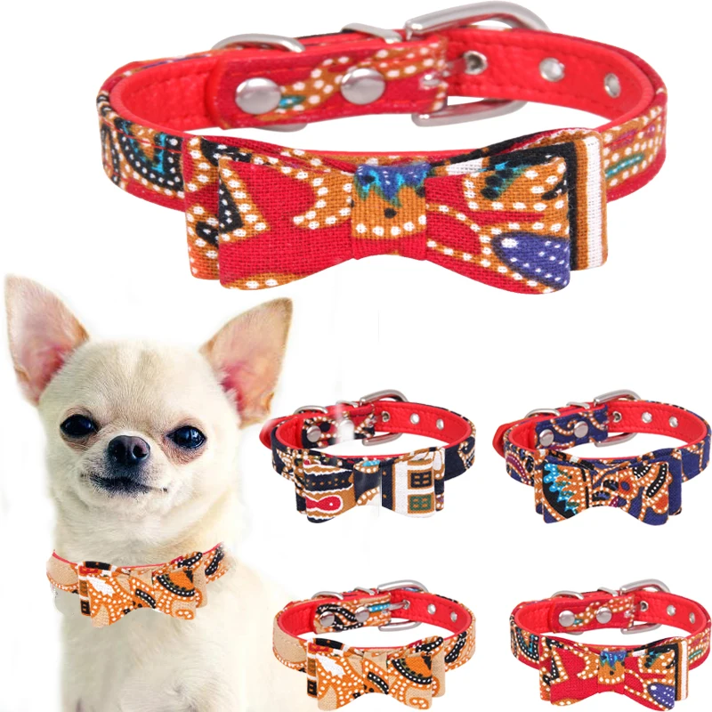 

SUPREPET Bowknow Nylon Strap Soft Cat Dog Collar Suit for Kitten Small Puppy Boho Style Pet Neck Strap XS/S/M/L 1 Pc