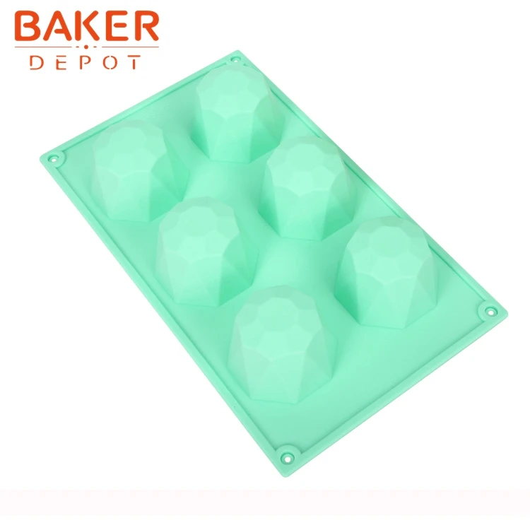 BAKER DEPOT 6 полости силиконовые формы для мыла ручной работы желе пудинг кондитерские формы мусс десерт плесень ромб