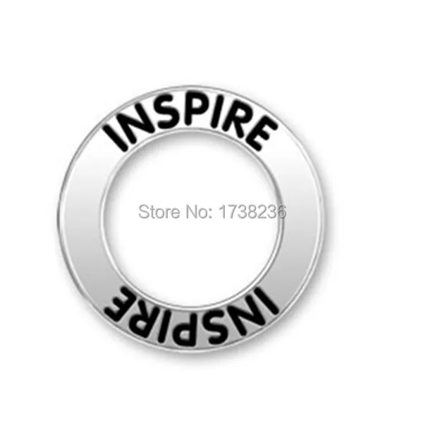 Анти-сплав серебристого оттенка Inspire кольцо с надписью заявлением Шарм