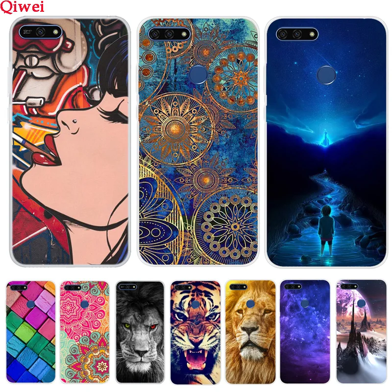 

For Huawei Honor 7C Case 5.7" Silicone Soft TPU Print Phone Case For Huawei AUM-L41 Case Coque Honor C7 7 C 7C Capas Fundas