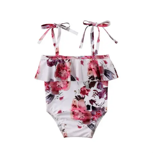 

Summer Cute Toddler Kids Baby Girls Floral Swimsuit Swimwear Tankini Bikini Beachwear Casual Bodysuits