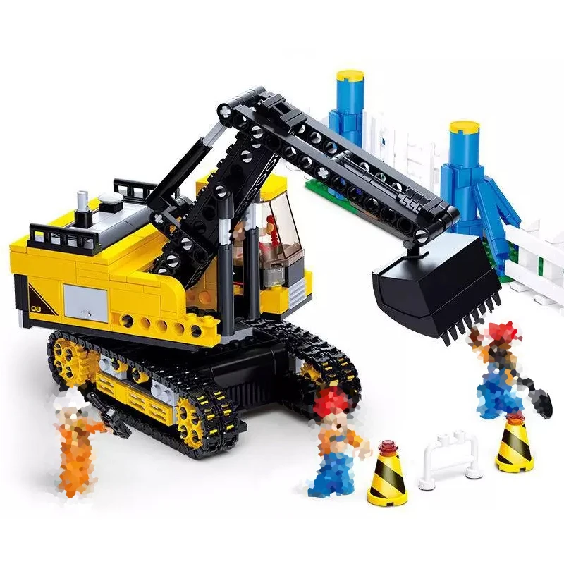 

Sulban Compatible Lego Technic Building Blocks Bulldozer Street Roller Dumper Truck Traxcavator Model Bricks Enlighten Toys