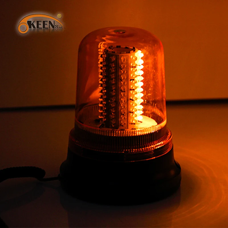 Car LED ABS Yellow Revolving Lamp New Strobe Flashing Light Warning Flash Waterproof Emergency Lamp DC12V 15W Beacon in Nightime