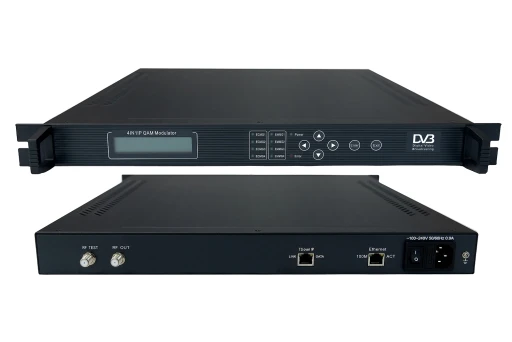 IP-модулятор QAM с мультиплексором шифратор IP/мультиадресный гигабитный вход 4 *