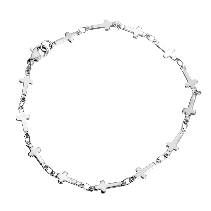 FUNIQUE, простой браслет-цепочка из нержавеющей стали для мужчин, браслеты и браслеты для мужчин и женщин, хип-хоп, вечерние, панк-рок ювелирные изделия - Окраска металла: N 21cmx5mm