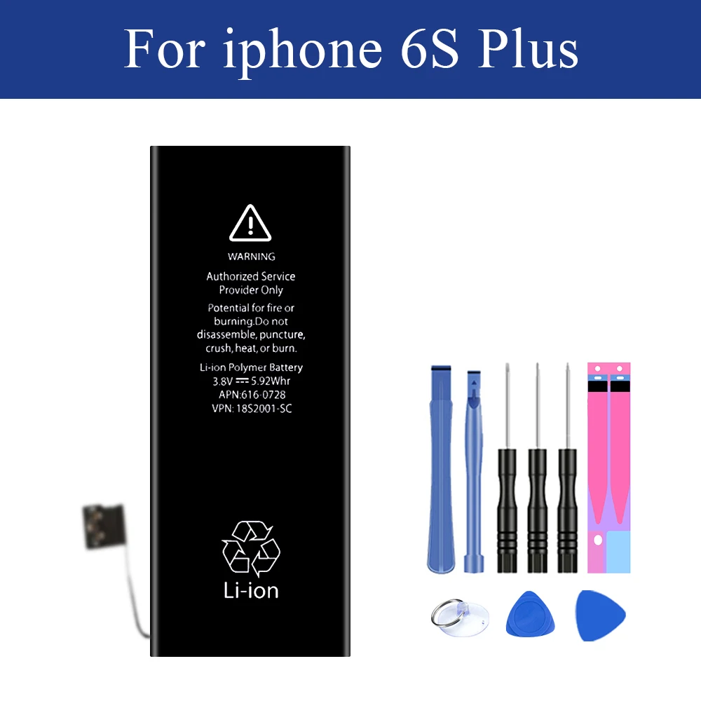 Top Battery For iPhone 6 6s 7 6plus 6splus Internal Phone Bateria 2750mAh 2915mAh Li-ion+ Free Tools