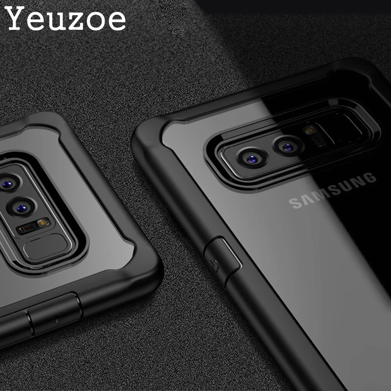 Yeuzoe For Samsung Galaxy Note 8 Case Soft Silicone Back Cover for samsung note8 Cases Transparent Acrylic |
