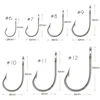 Goture 10 pieces Stainless Steel Fishing Hooks Saltwater Fishhooks Catfish Sea Fishing Hooks Size #6 -#12 Tackle Equipment ► Photo 3/6