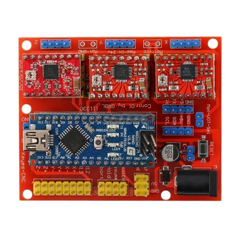 

1 x V4 CNC Shield Engraver 3D Printer Expansion Board A4988,Red