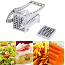 Edelstahl Home Französisch Frites Schneider Kartoffelchips Streifen Schneidemaschine Maker Allesschneider Chopper Dicer Mit 2 Klingen