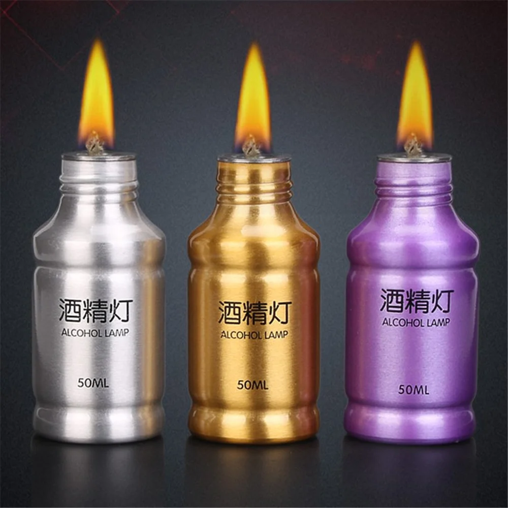 1Pc portable mini 50ml alcohol burner lamp metal case lab equipment heating equipments