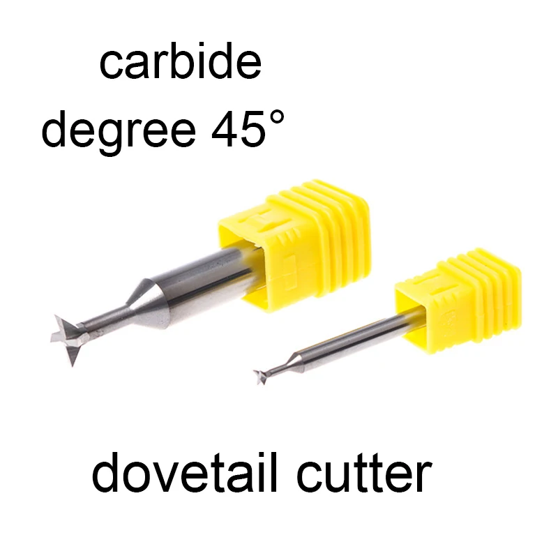 1PCS 45 Degree carbide Dovetail Milling Cutters 3mm 4mm 5mm 6mm 7mm 8mm