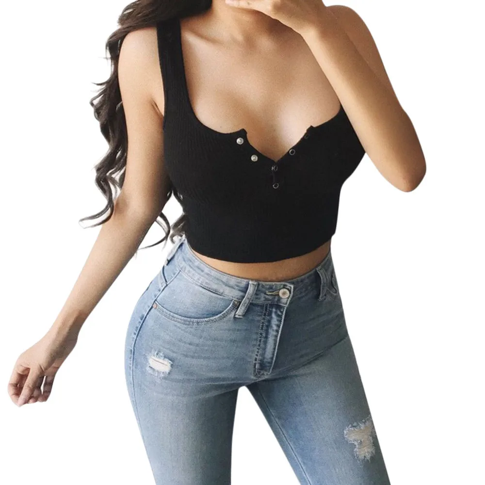 

2019 Women Sleeveless Straps Tank Top Ladies Womens Summer Vest Crop Sleeveless Shirt Blouse Casual Tank Tops Vest