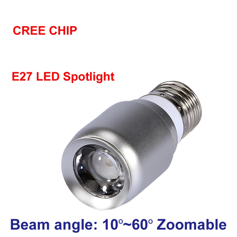 New Zoom Mini Spot font b Led b font Light Cob Cree Chip E27 1W font