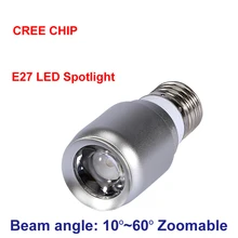 New Zoom Mini Spot font b Led b font Light Cob Cree Chip E27 1W font