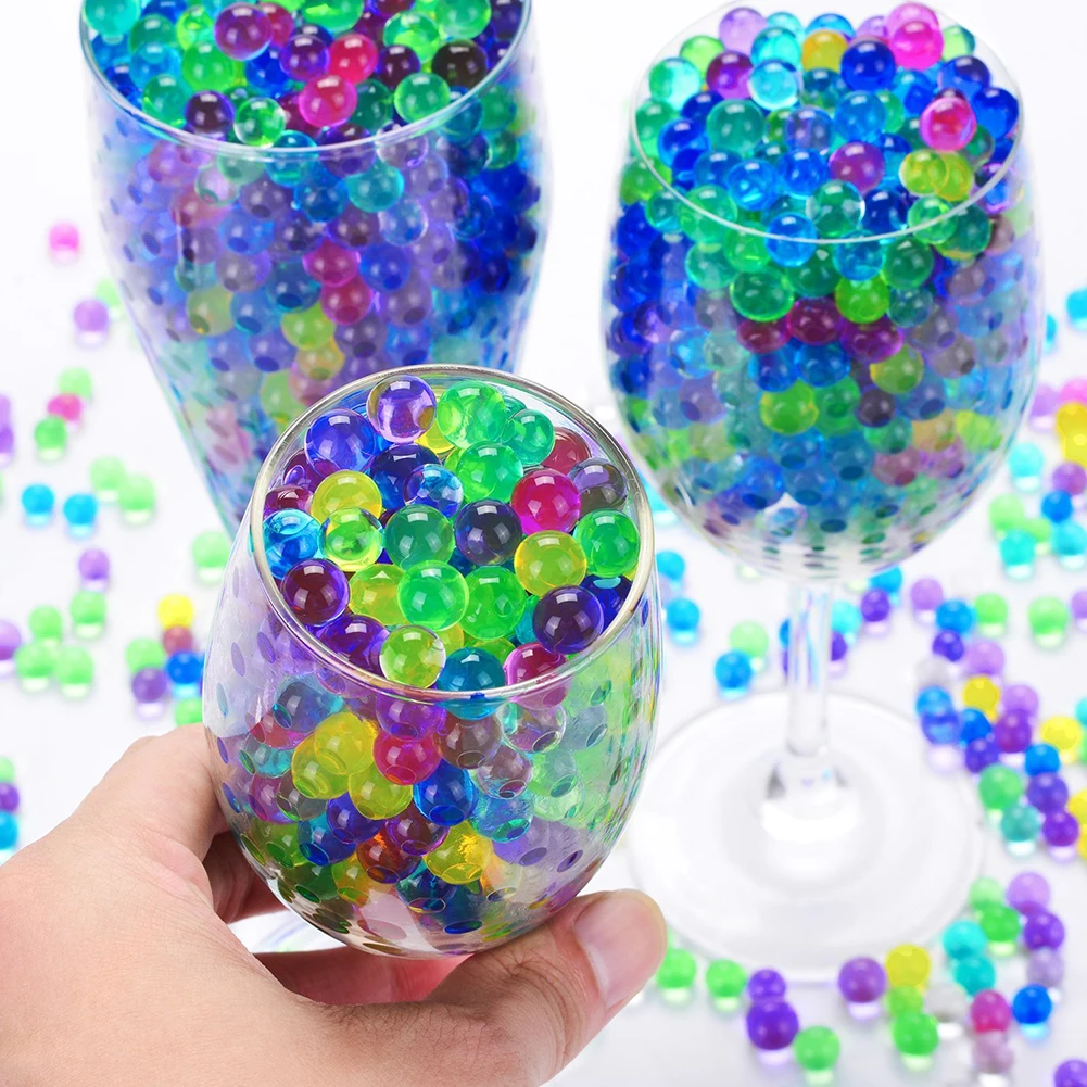 

10000Pcs Pearl Shaped Crystal Soil Water Beads Mud Grow Magic Jelly Balls Home Decor Aqua Soil Wholesales