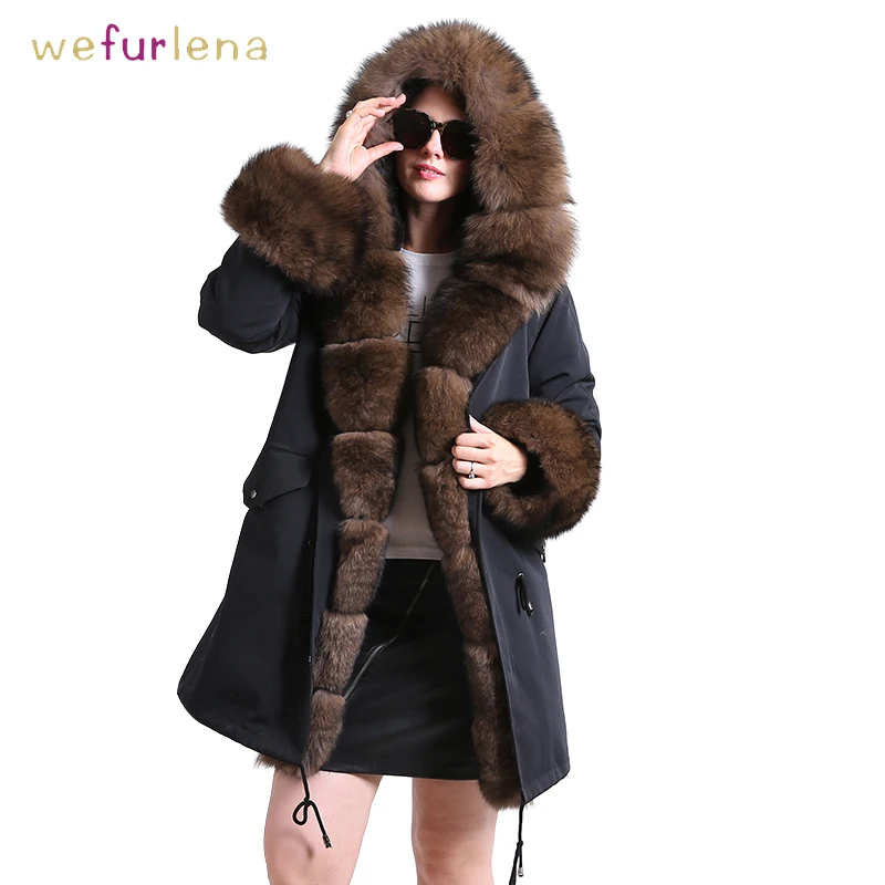 

Thicken Genuine Mink Fur Coat With Hooded Women Super Collar Real Fur Waistcoats Winter Fur Jacket Wrinkle-free Adult Clothes