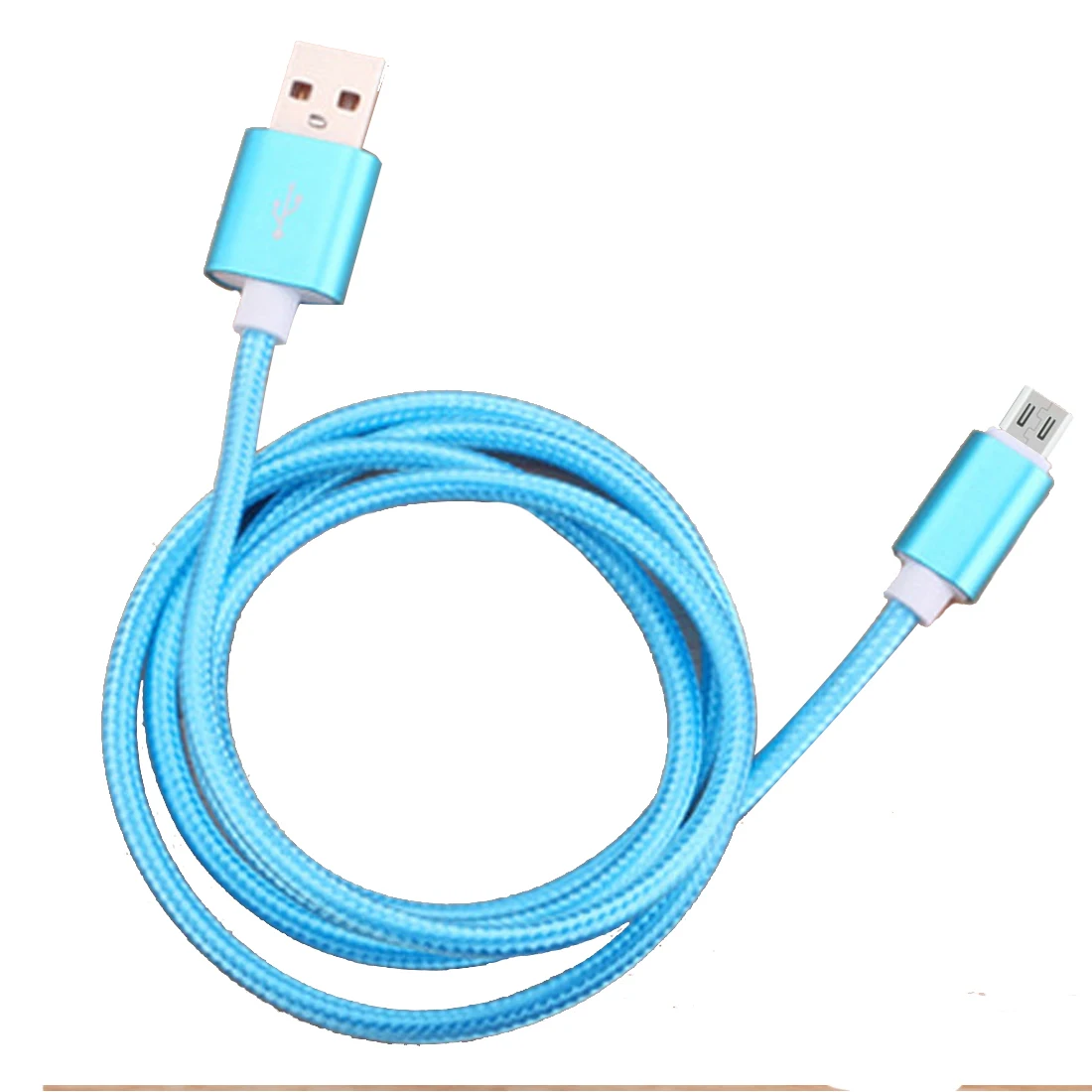 Нейлоновый Кабель Micro-USB в оплетке 1 м/2 м Синхронизация данных USB кабель зарядного устройства для samsung htc LG huawei xiaomi кабели для телефонов Android - Тип штекера: Blue