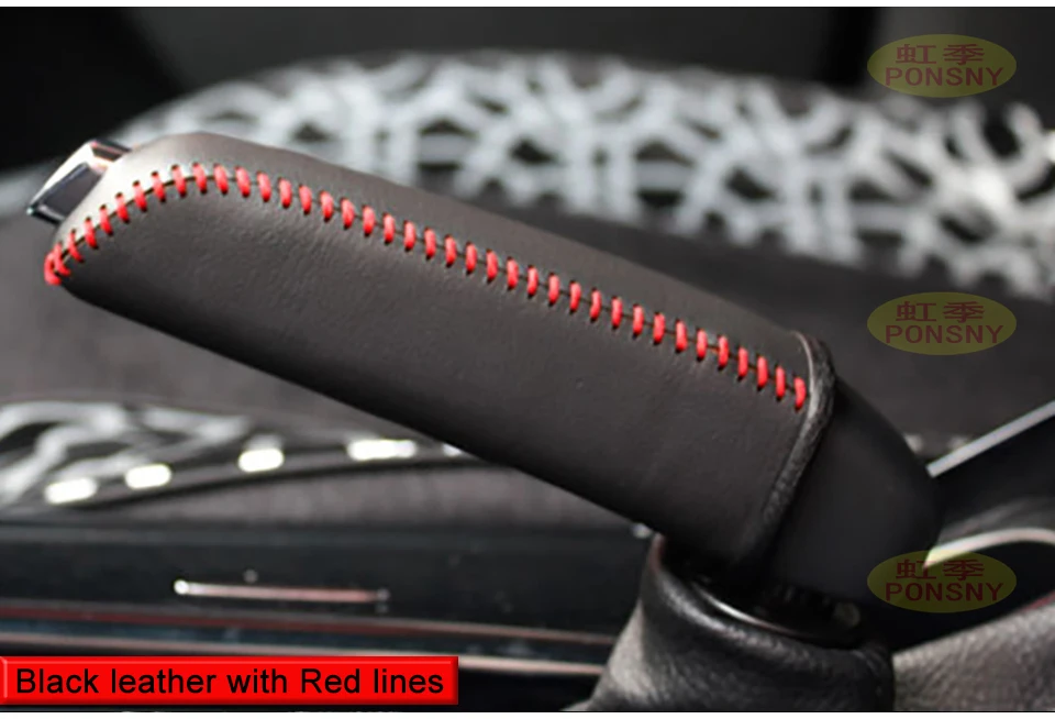 Автомобильные чехлы ручника ponsny чехол для Citroen C4 авто ручной тормоз Натуральная кожаные рукоятки крышка