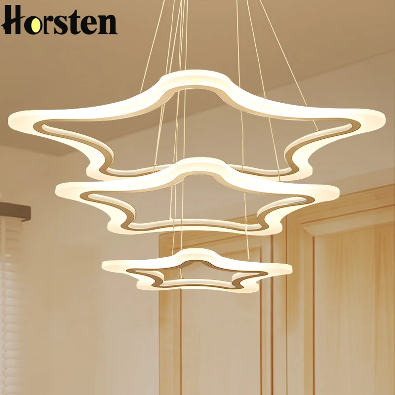 

Creative Modern LED Pendant Lights Lamp Acrylic Metal 3 Rings Pendant Light For Living Room Dining Room Restaurant Hanging Light