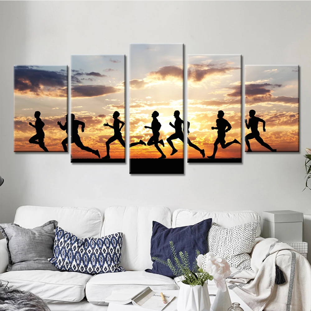 Canvas Wall Art Frame Poster HD Prints Painting 5 Panels People Are