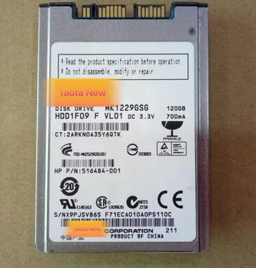 

NEW MK1229GSG 120GB 1.8" 2530P 2730P 2740P replace HS122JF mk1629gsg