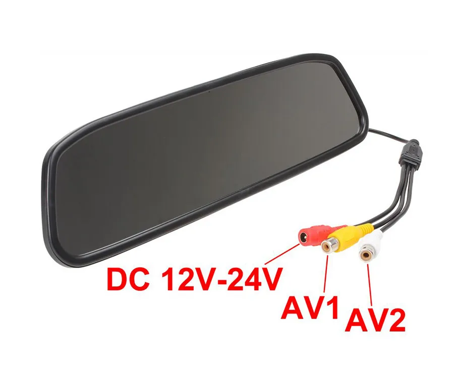 Xycing 4.3 дюймов Цвет TFT ЖК-дисплей автомобиля Мониторы Парковка заднего Мониторы зеркало заднего вида для резервного копирования Обратный Камера RVC-202